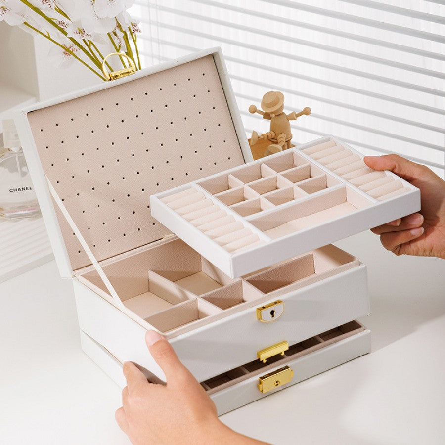 Κοσμηματοθήκη από δερματίνη σε 4 χρώματα