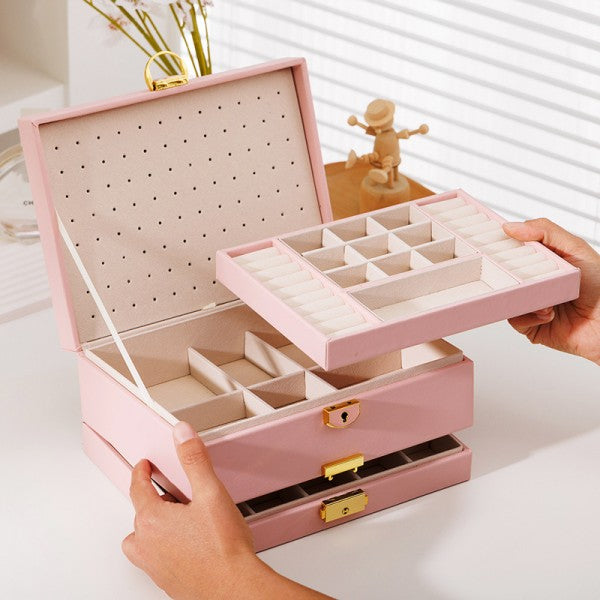 Κοσμηματοθήκη από δερματίνη σε 4 χρώματα