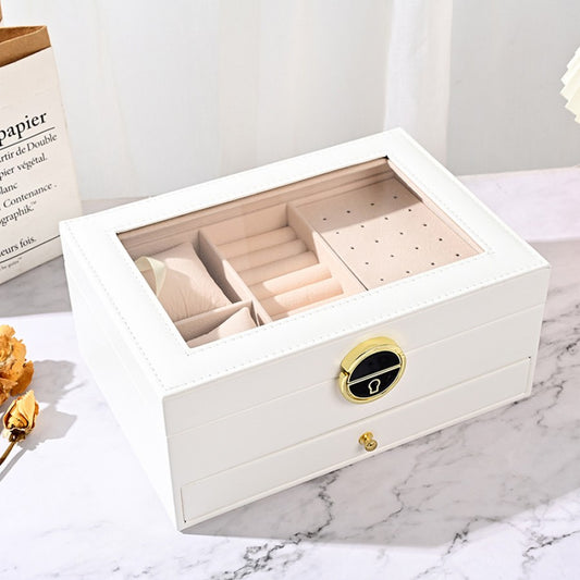 Κοσμηματοθήκη με διάφανη λεπτομέρεια σε 2 χρώματα