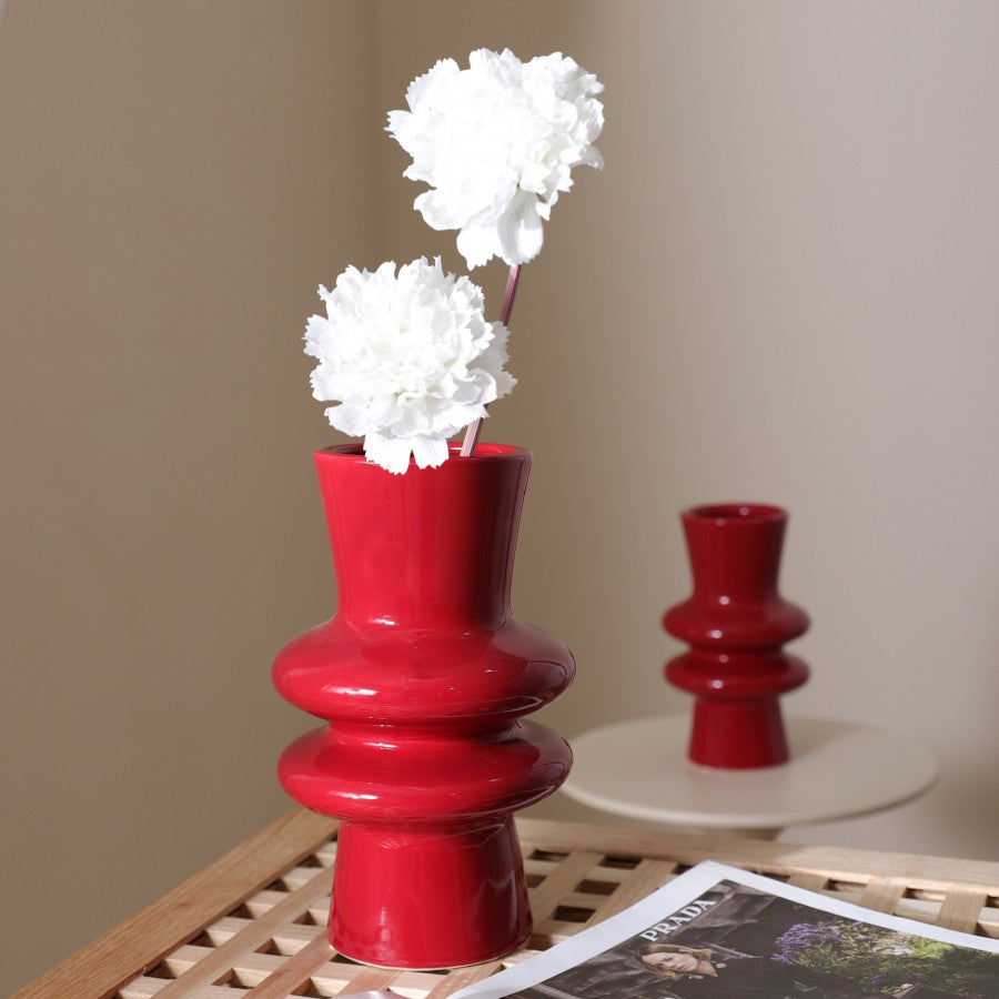 Κεραμικό κόκκινο βάζο σε 4 μοναδικά σχέδια